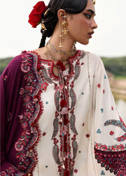 Hussain Rehar Embroidered Karandi Unstitched 3Pc Suit - Afsaneh