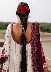 Hussain Rehar Embroidered Karandi Unstitched 3Pc Suit - Afsaneh