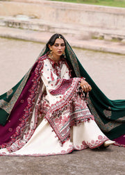 Hussain Rehar Embroidered Karandi Unstitched 3Pc Suit - Afsaneh