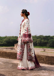 Hussain Rehar Embroidered Karandi Unstitched 3Pc Suit - Afsaneh