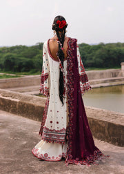 Hussain Rehar Embroidered Karandi Unstitched 3Pc Suit - Afsaneh