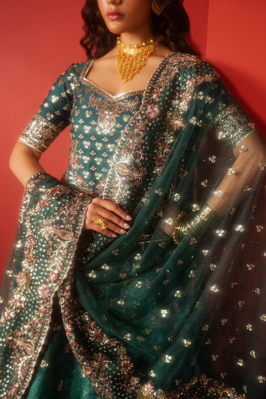 Afrozeh Divani Embroidered Raw Silk Unstitched 3Pc Suit AS-25-02 AFSAR