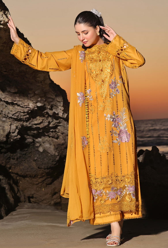 Afsoon by Humdum Embroidered Lawn Unstitched 3Pc Suit D-06