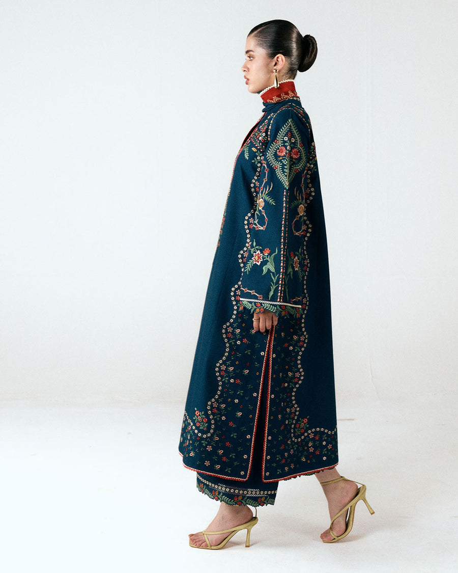 Jugnu Lahore Spring Summer Unstitched Embroidered Cotton 3Pc Suit - Agna