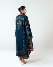Jugnu Lahore Spring Summer Unstitched Embroidered Cotton 3Pc Suit - Agna