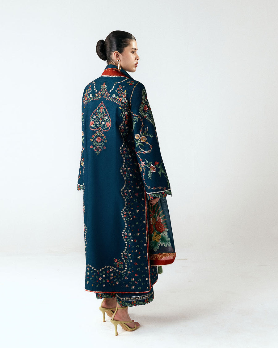 Jugnu Lahore Spring Summer Unstitched Embroidered Cotton 3Pc Suit - Agna