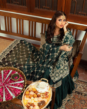 Nira by Faiza Saqlain Embroidered Raw Silk Unstitched 3Pc Suit - AHIN