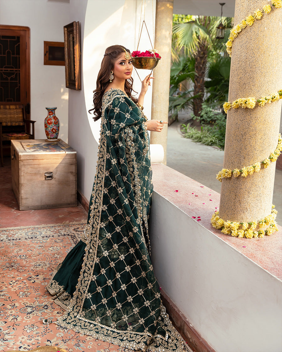 Nira by Faiza Saqlain Embroidered Raw Silk Unstitched 3Pc Suit - AHIN