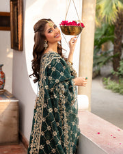 Nira by Faiza Saqlain Embroidered Raw Silk Unstitched 3Pc Suit - AHIN