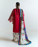 Jugnu by Hussain Rehar Unstitched Embroidered Lawn 3Pc Suit - Ahiti