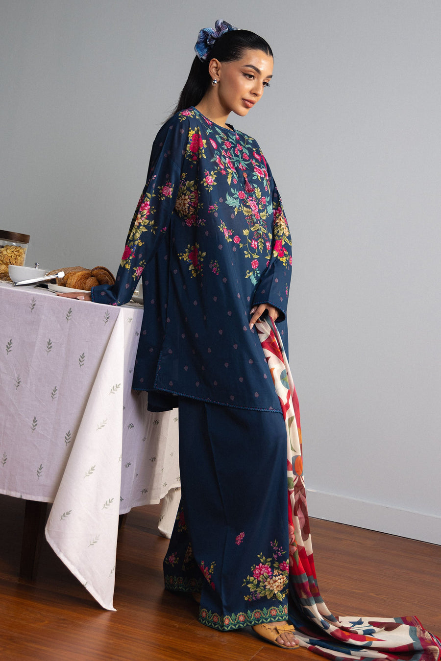 Coco by Zara Shahjahan Prints Unstitched Lawn 3Pc Suit D-06B Aki