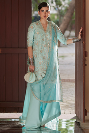 Soraya Silk Edit Embroidered Chanderi Silk Unstitched 3Pc Suit - Aks