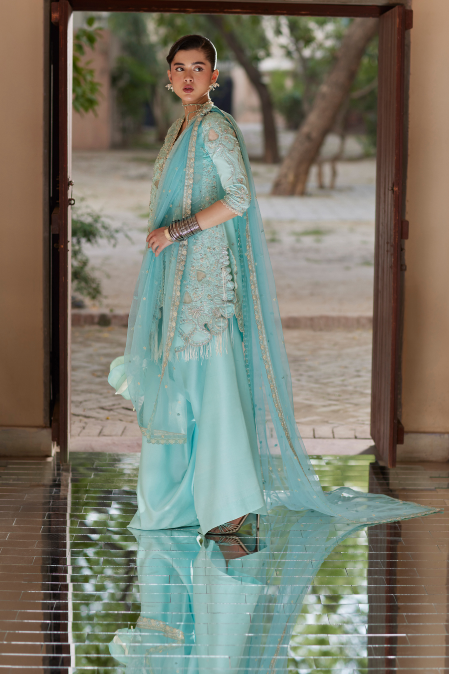 Soraya Silk Edit Embroidered Chanderi Silk Unstitched 3Pc Suit - Aks