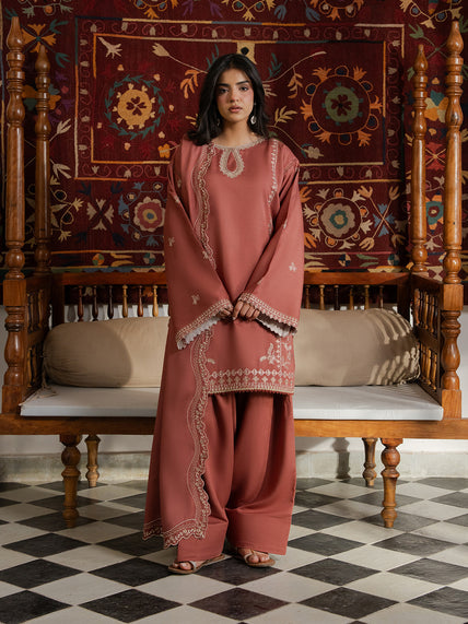 Virsa by Cinq Embroidered Karandi Unstitched 3Pc Suit - AKS
