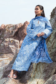 Afrozeh Summer Together Embroidered Lawn Unstitched 3Pc Suit - Zale