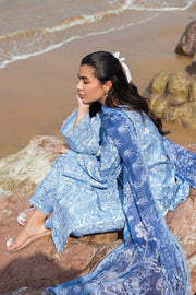 Afrozeh Summer Together Embroidered Lawn Unstitched 3Pc Suit - Zale
