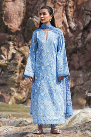 Afrozeh Summer Together Embroidered Lawn Unstitched 3Pc Suit - Zale