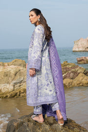 Afrozeh Summer Together Embroidered Lawn Unstitched 3Pc Suit - Wisteria