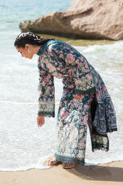 Afrozeh Summer Together Embroidered Lawn Unstitched 3Pc Suit - Clover