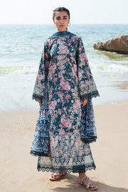 Afrozeh Summer Together Embroidered Lawn Unstitched 3Pc Suit - Clover