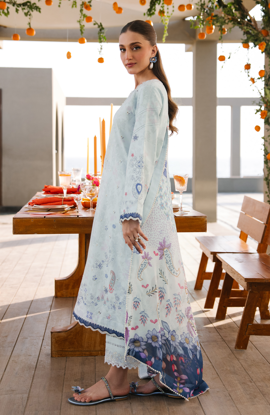 Seran Afsanah Embroidered Lawn Unstitched 3Pc Suit D-11 ALARA