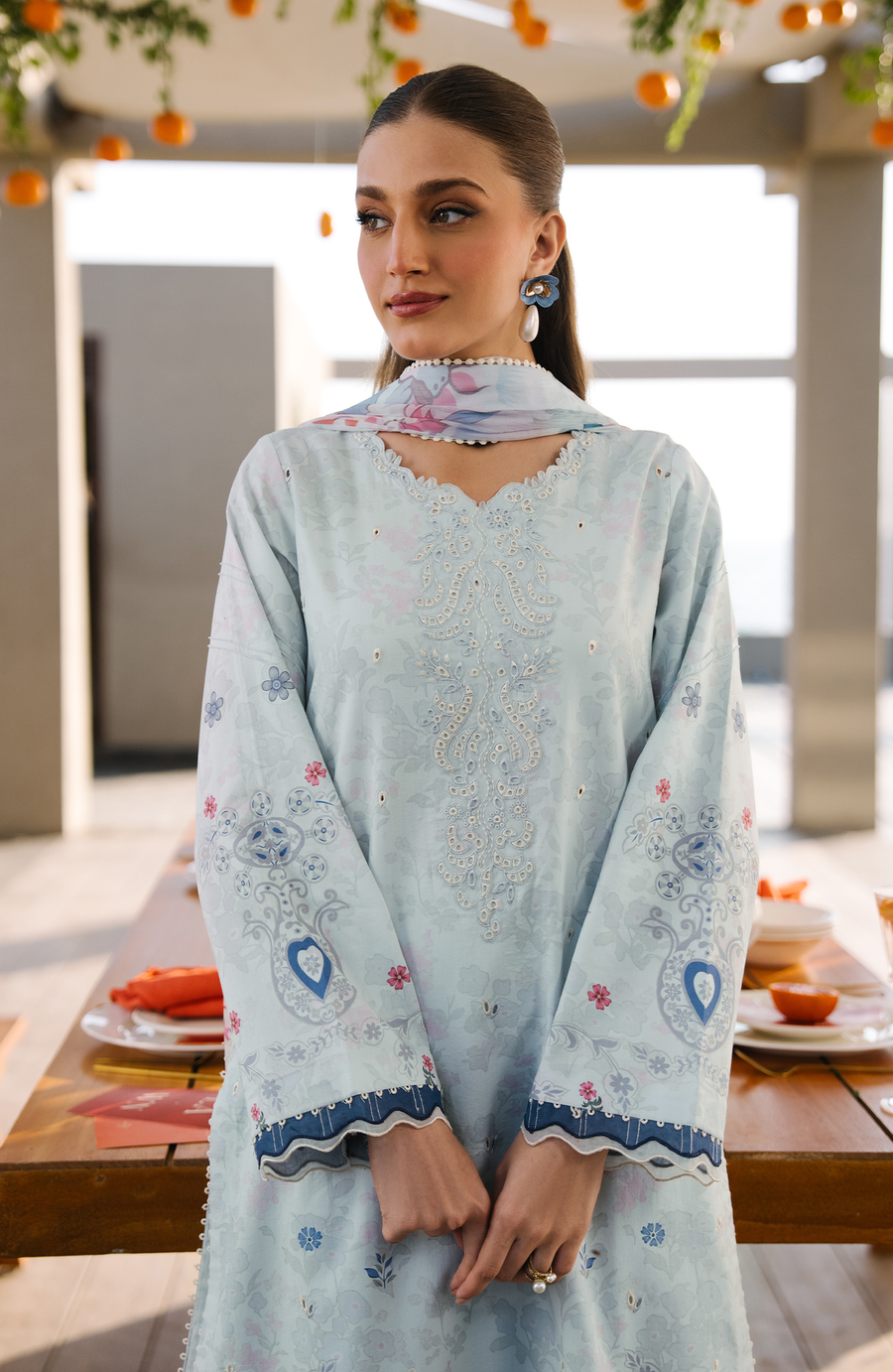 Seran Afsanah Embroidered Lawn Unstitched 3Pc Suit D-11 ALARA