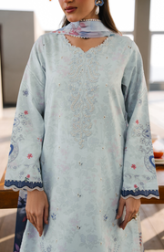 Seran Afsanah Embroidered Lawn Unstitched 3Pc Suit D-11 ALARA
