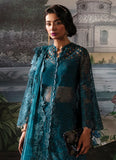 Afrozeh La Fuchsia Embroidered Organza Unstitched 3Pc Suit - Alba