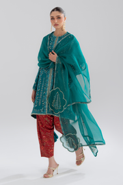 Soraya Silk Edit Embroidered Raw Silk Unstitched 3Pc Suit - Alina