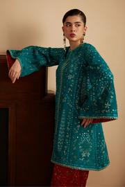 Soraya Silk Edit Embroidered Raw Silk Unstitched 3Pc Suit - Alina