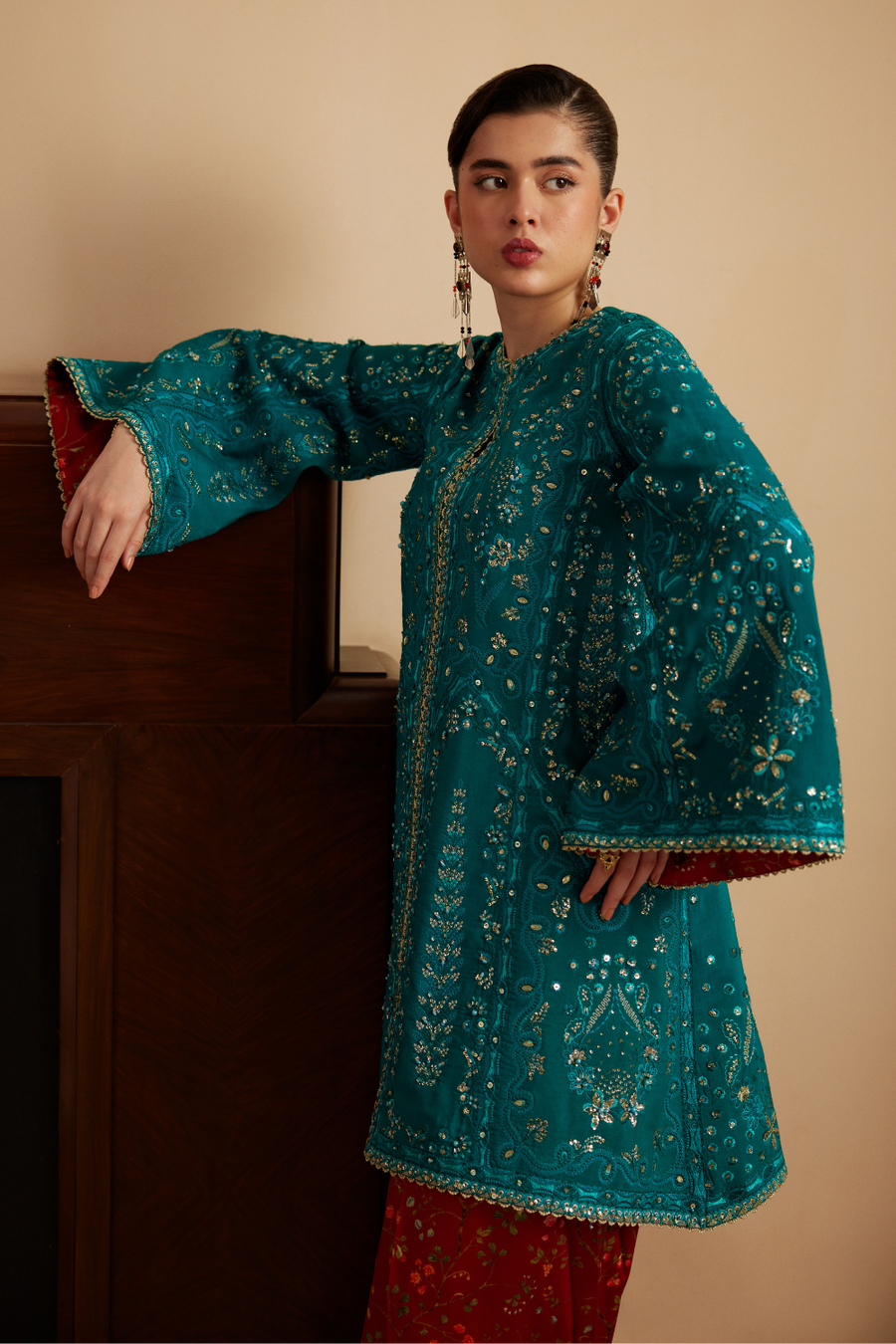 Soraya Silk Edit Embroidered Raw Silk Unstitched 3Pc Suit - Alina