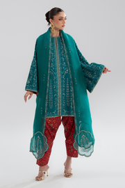 Soraya Silk Edit Embroidered Raw Silk Unstitched 3Pc Suit - Alina