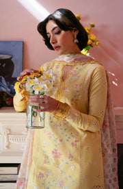 Seran Jahaan Unstitched Eid Edit Embroidered Lawn 3Pc Suit D-04 Aliyan