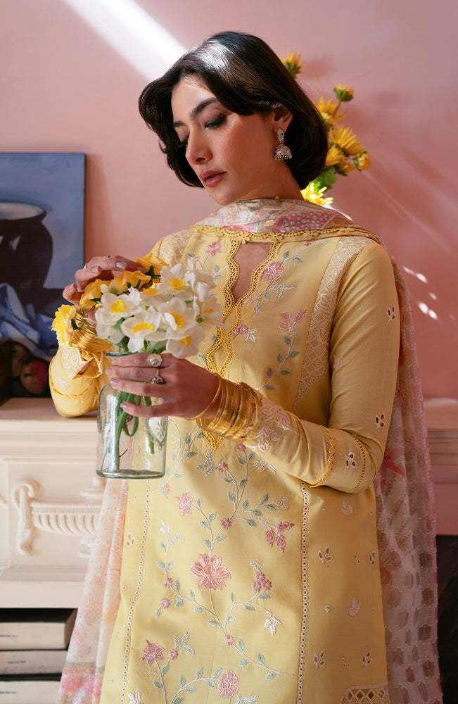 Seran Jahaan Unstitched Eid Edit Embroidered Lawn 3Pc Suit D-04 Aliyan