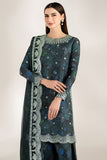 Farasha Fiorella Embroidered Raw Silk Unstitched 3Pc Suit - Alora Charm