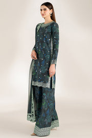 Farasha Fiorella Embroidered Raw Silk Unstitched 3Pc Suit - Alora Charm