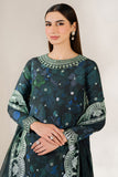 Farasha Fiorella Embroidered Raw Silk Unstitched 3Pc Suit - Alora Charm