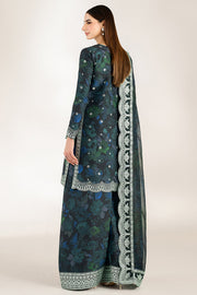 Farasha Fiorella Embroidered Raw Silk Unstitched 3Pc Suit - Alora Charm