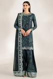 Farasha Fiorella Embroidered Raw Silk Unstitched 3Pc Suit - Alora Charm