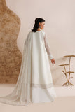 Farasha Luxury Formal Embroidered Chiffon Unstitched 3Pc Suit - Alpine White