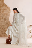 Farasha Luxury Formal Embroidered Chiffon Unstitched 3Pc Suit - Alpine White
