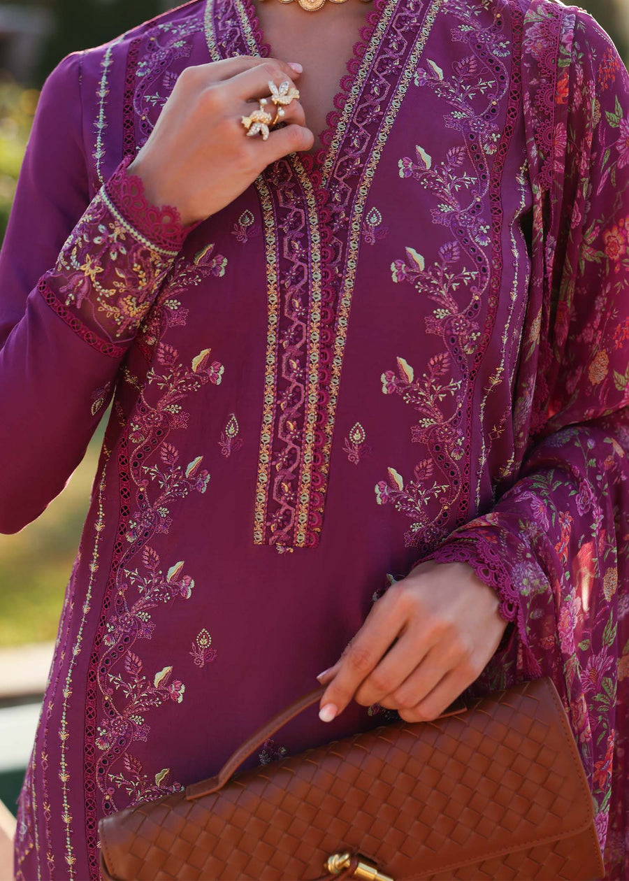 Kanwal Malik Zaina Embroidered Lawn Unstitched 3Pc Suit - ALVINA