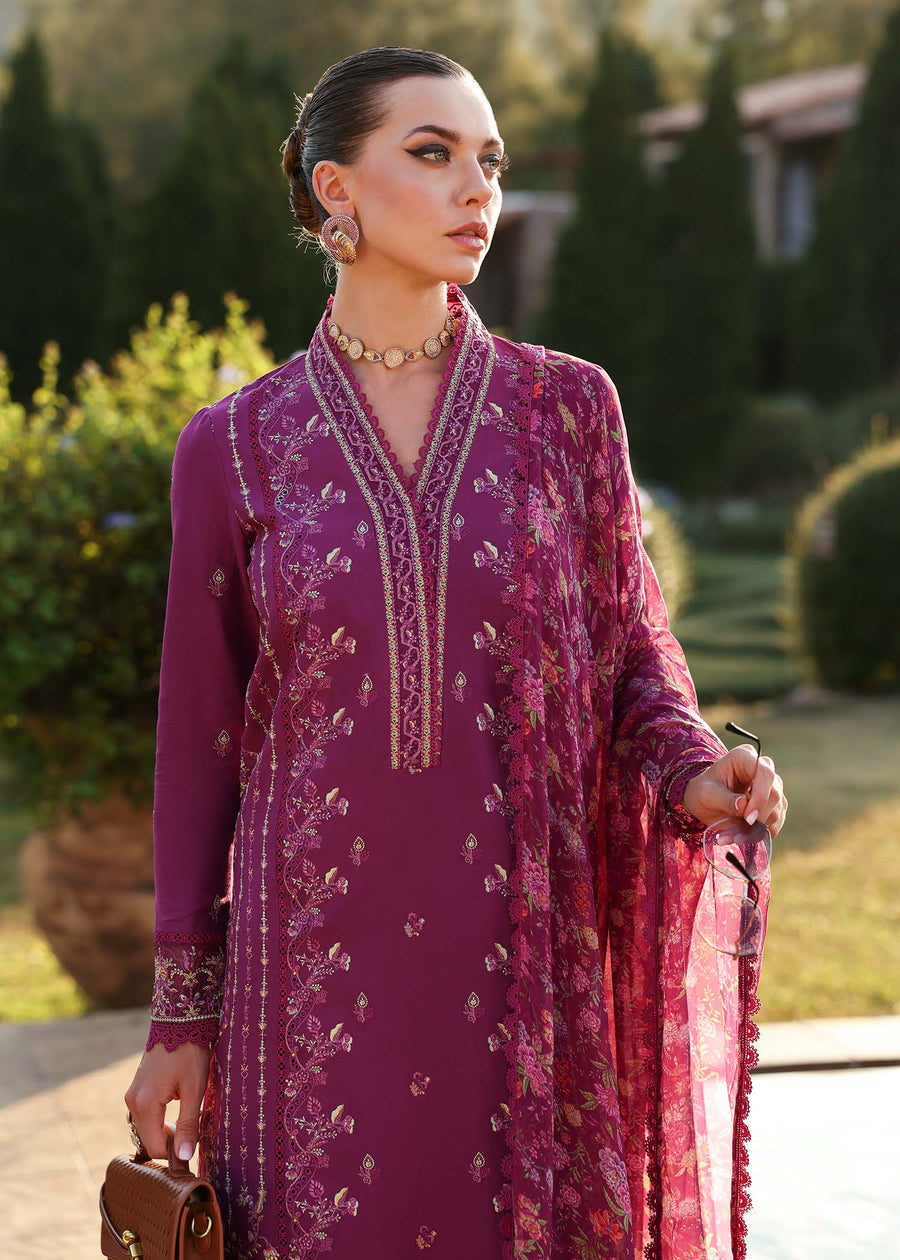 Kanwal Malik Zaina Embroidered Lawn Unstitched 3Pc Suit - ALVINA