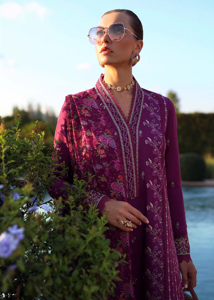 Kanwal Malik Zaina Embroidered Lawn Unstitched 3Pc Suit - ALVINA