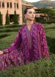 Kanwal Malik Zaina Embroidered Lawn Unstitched 3Pc Suit - ALVINA