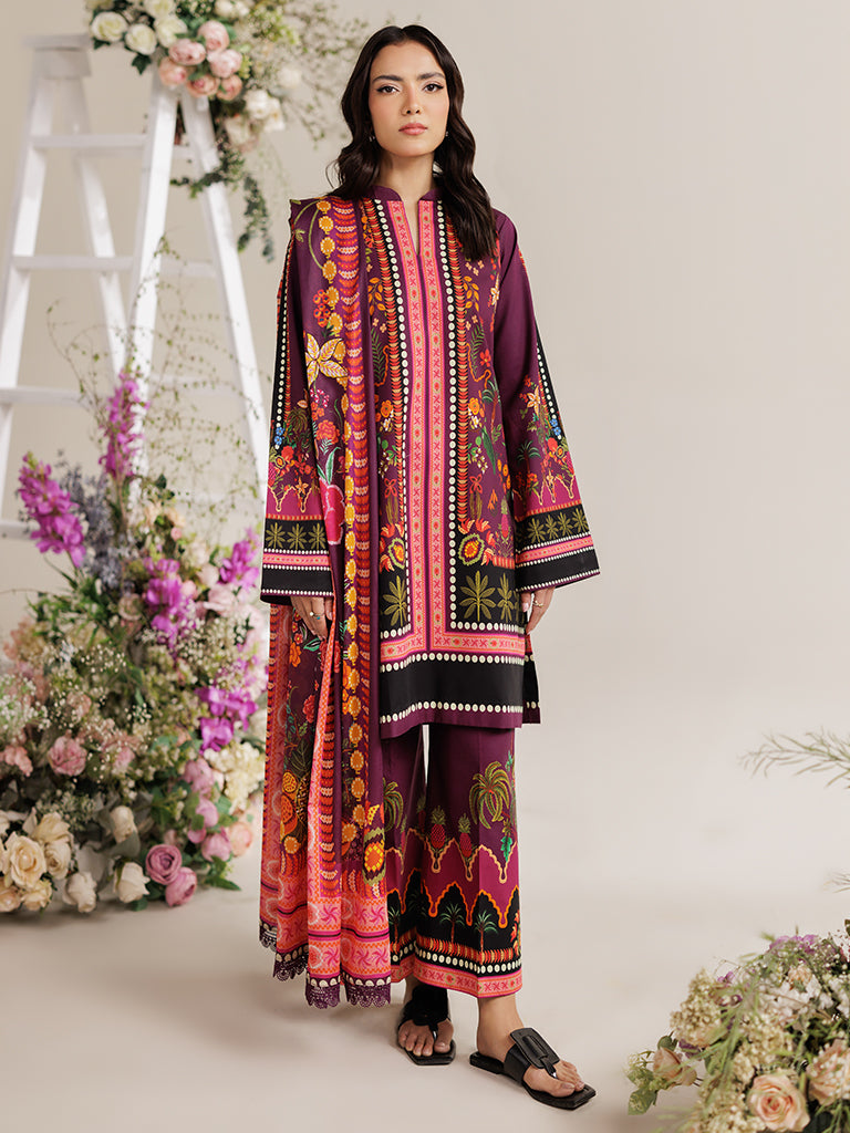 RajBari Amal Prints Exclusive 3Pc Unstitched Lawn Suit D-03