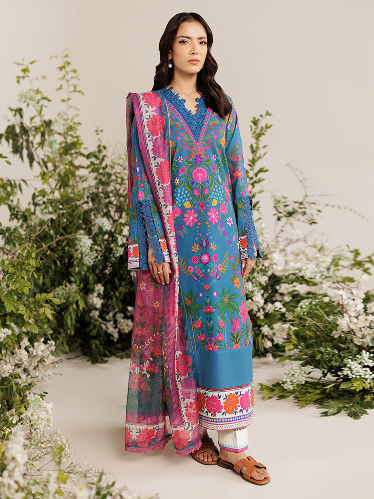 RajBari Amal Prints Exclusive 3Pc Unstitched Lawn Suit D-05