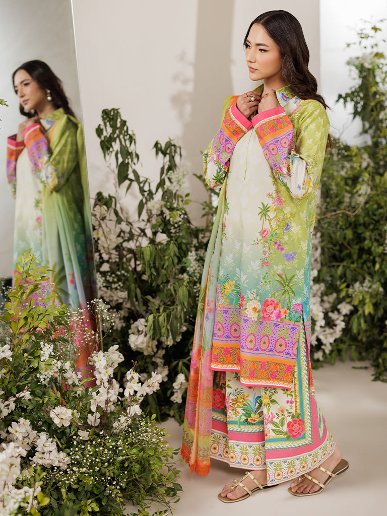 RajBari Amal Prints Exclusive 3Pc Unstitched Lawn Suit D-07