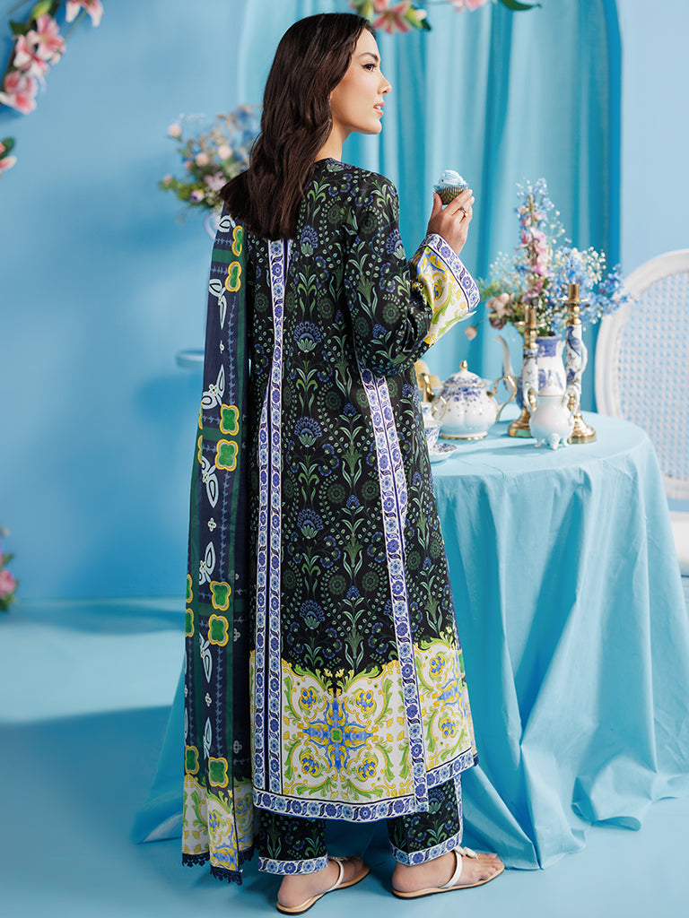 RajBari Amal Prints Exclusive 3Pc Unstitched Lawn Suit D-09