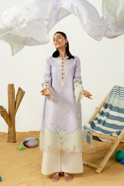 Zarposh Sundaze Embroidered Luxury Lawn Unstitched 3Pc Suit - AMALFI